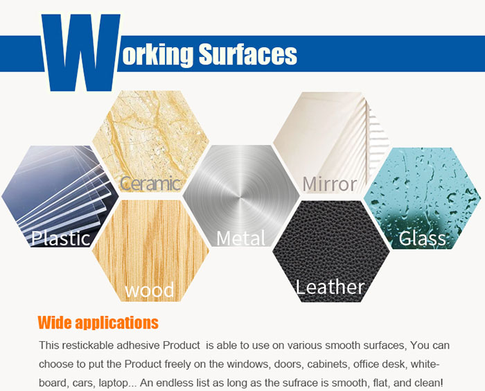 Product working surfaces