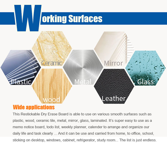 Product working surfaces